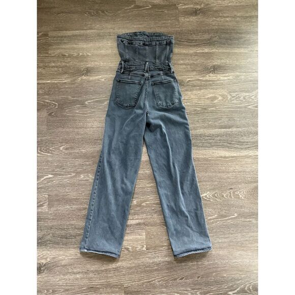 Good American Fit For Success Tube Jumpsuit Faded / Washed Black Size Small - Picture 4 of 8